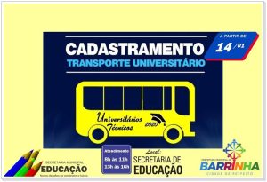 𝐂𝐎𝐌𝐔𝐍𝐈𝐂𝐀𝐃𝐎 𝐈𝐌𝐏𝐎𝐑𝐓𝐀𝐍𝐓𝐄 TRANSPORTE UNIVERSITÁRIO E TÉCNICO