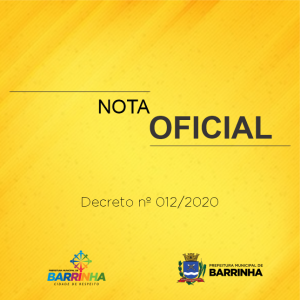 NOTA OFICIAL – PREFEITURA DE BARRINHA