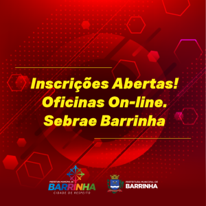 Inscrições Abertas!  Oficinas On-line. Sebrae Barrinha  Programa Enfrente!  5 Ações para Enfrentar a crise. Inscreva-se já!