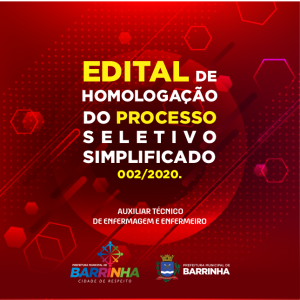 EDITAL DE HOMOLOGAÇÃO